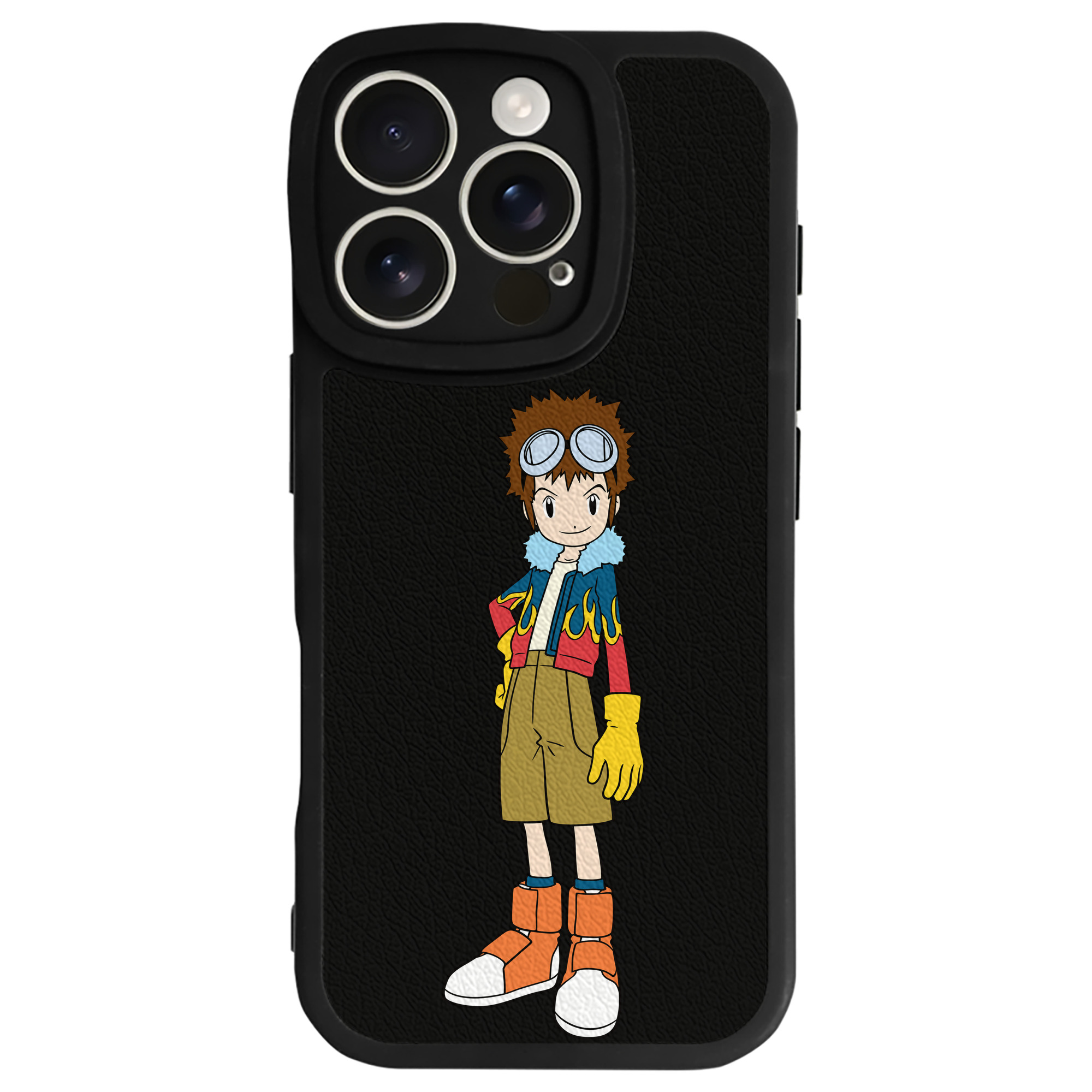 （画像用） Digimon デジタルモンスター/デジモン 【iPhone 16シリーズ対応】シリコンスマホケース（レザー調） 材質：シリコン